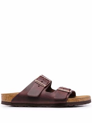 Birkenstock leather double-strap sandals - Brown