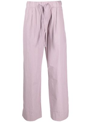 Birkenstock striped organic cotton pajama bottoms - Purple