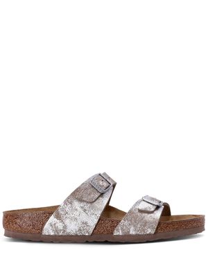 Birkenstock Sydney metallic-effect sandals - Grey