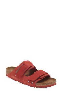 Birkenstock Uji Slide Sandal in Sienna Red