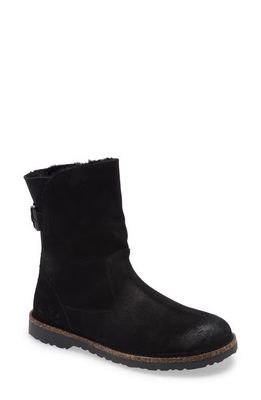 Birkenstock Upsalla Genuine Shearling Boot in Black/Black