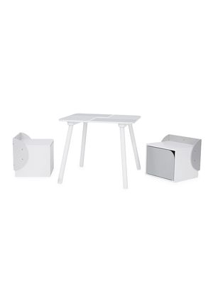 Biscay Bricks Table & Chairs Set - Grey - Grey