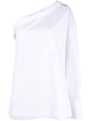 BITE Studios asymmetric one-sleeve blouse - White
