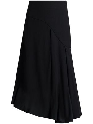 BITE Studios asymmetric organic wool midii dress - Black