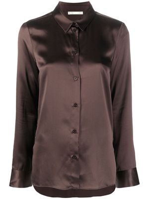 BITE Studios button-up silk shirt - Brown