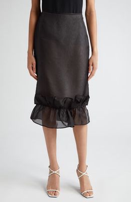 BITE Studios Frill Organic Silk Skirt in Black