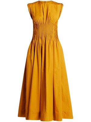 BITE Studios Grace poplin-cotton midi dress - Yellow