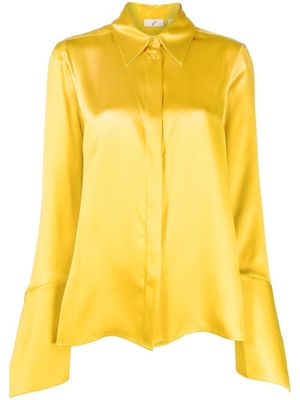 BITE Studios pointed collar silk blouse - Yellow