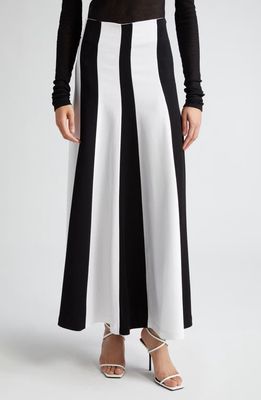 BITE Studios Two-Tone Stripe Maxi Skirt in Black White