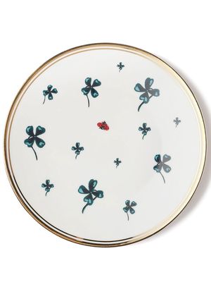 Bitossi Home 6 piece Clover and Ladybird plate set - White