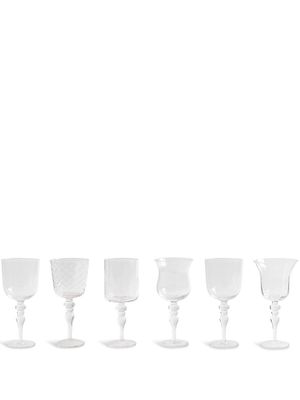 Bitossi Home Assorted Goblets six-set glasses - White