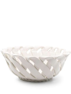 Bitossi Home basket-weave porcelain bowl - White