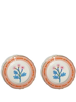 Bitossi Home Botanica porcelain set of two plates - ROSA