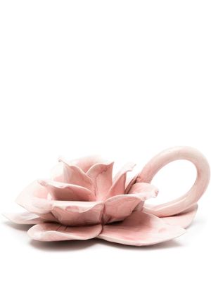 Bitossi Home floral-motif ceramic candle holder - Pink