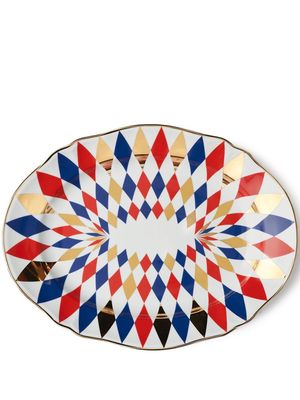 Bitossi Home Oval two-set platter plates - White