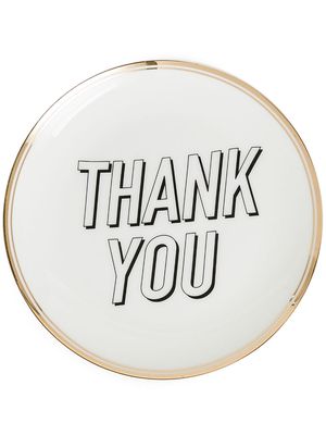Bitossi Home set-of-six Thank you plate - White