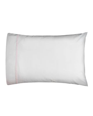 Bitsy Dots Pair of King Pillowcases, White/Light Pink