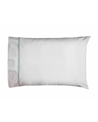 Bitsy Dots Pair of Standard Pillowcases, White/Aqua