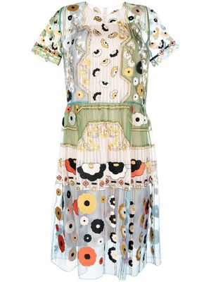 Biyan embroidered midi dress - Multicolour