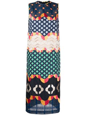 Biyan patchwork shift midi dress - Multicolour