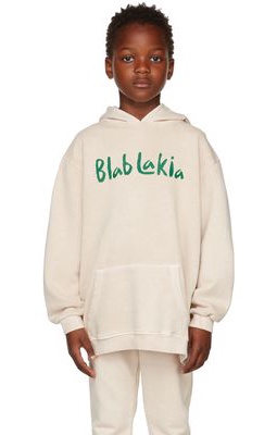 BlabLakia Kids Beige Logo Hoodie