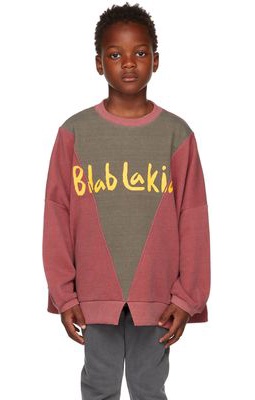 BlabLakia Kids Burgundy & Gray Logo Sweatshirt