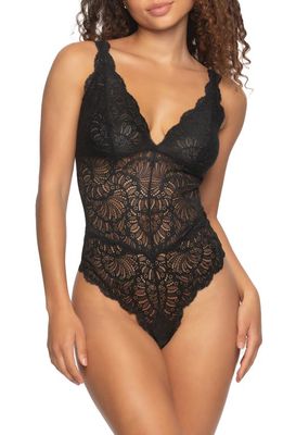 Black Bow Lux Lace Teddy 