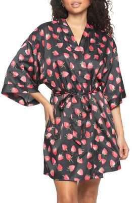 Black Bow Muse Robe in Fresh Picked/Black 