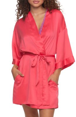 Black Bow Muse Robe in Rouge Red