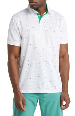 Black Clover Clubs Golf Polo in White