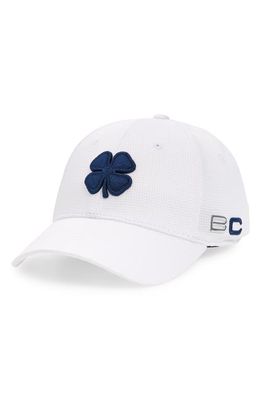 Black Clover Iron x Sapphire Fitted Baseball Cap in White