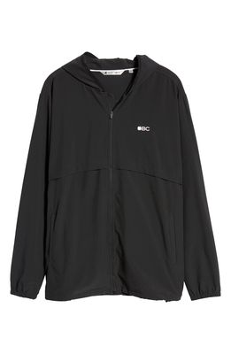 Black Clover Jack Jack Hooded Golf Jacket in Black/Mango/White