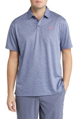 Black Clover Scotte Heathered Performance Golf Polo in Sapphire