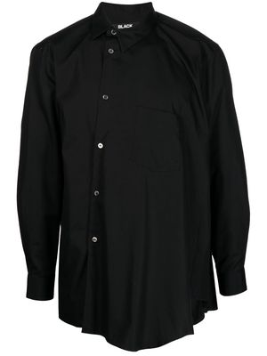 Black Comme Des Garçons asymmetric cotton shirt