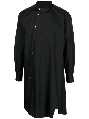 Black Comme Des Garçons asymmetric long shirt