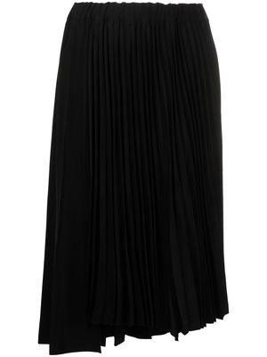 Black Comme Des Garçons asymmetric midi skirt