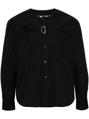 Black Comme Des Garçons buckle-detailed poplin shirt