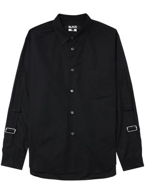 Black Comme Des Garçons buckled-strap cotton shirt