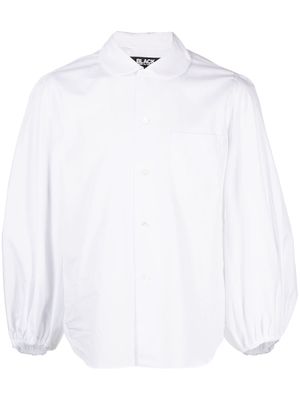 Black Comme Des Garçons button-down cotton shirt - White