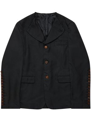 Black Comme Des Garçons button-embellished flap-pockets blazer