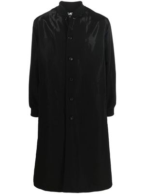 Black Comme Des Garçons button-up single-breasted coat