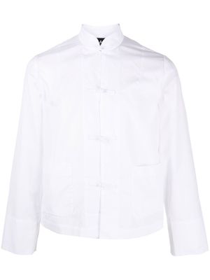 Black Comme Des Garçons China shirt jacket - White
