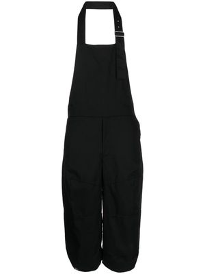 Black Comme Des Garçons cropped-leg wool jumpsuit