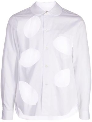 Black Comme Des Garçons cut-out detailed cotton shirt - White
