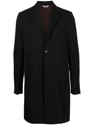 Black Comme Des Garçons cut-out long blazer