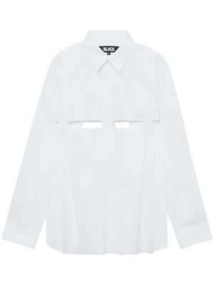 Black Comme Des Garçons cut-out long-sleeve shirt - White