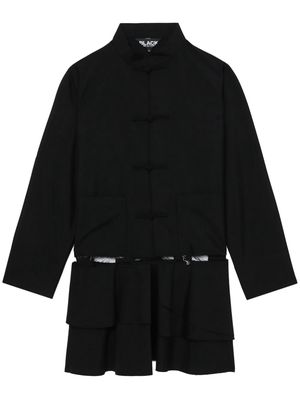 Black Comme Des Garçons cut-out wool-blend coat