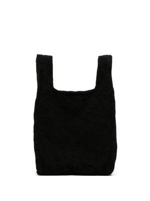 Black Comme Des Garçons faux-fur cotton tote bag