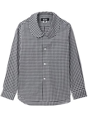 Black Comme Des Garçons gingham-print cotton shirt