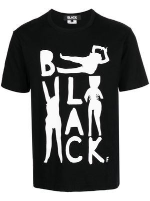 Black Comme Des Garçons graphic-print cotton T-shirt